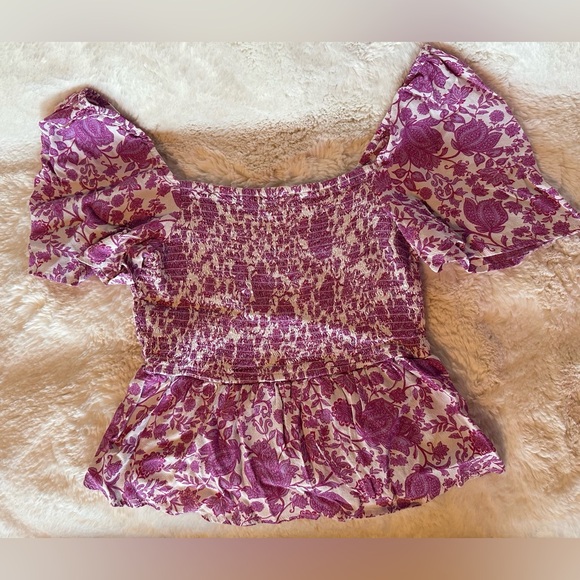 Lovestitch Sweet Talker Smocked Blouse - Size L - Picture 3 of 3